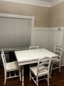 Checkered wooden table
