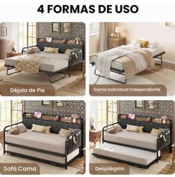 Metal Daybed with Trundle ( sofa bed)