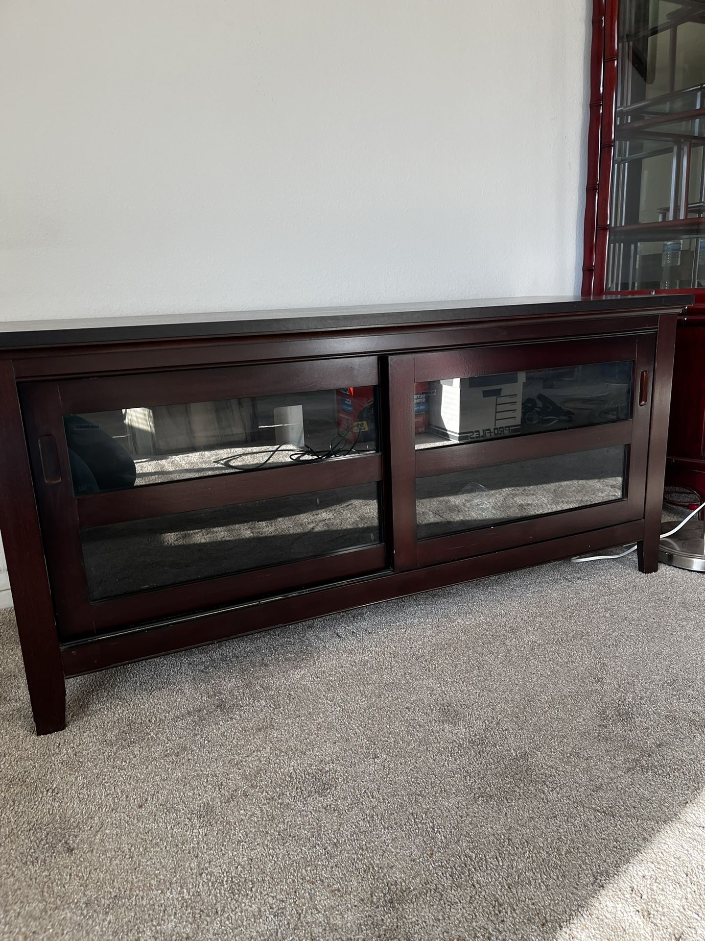 Cherry TV Stand Cabinet