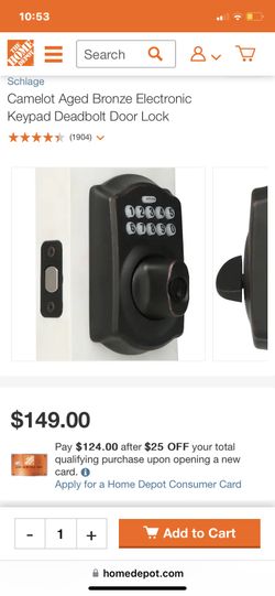 Brand New Schlage Keypad Dead Bolt