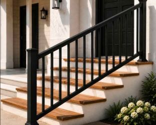 EGADIS 36" × 8 ft Aluminum Stair Railing Kit - Black #155