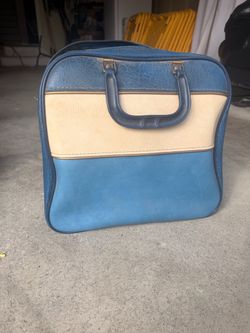 Vintage Brunswick Bowling Bag – Retro Blue & Cream