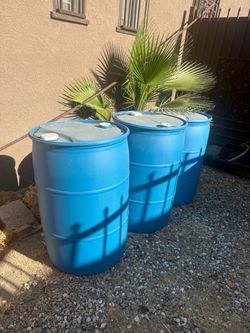 Plastic barrels 55 gallons $20 each