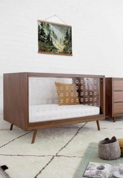 Ubabub Clear 3-in-1 Crib in Walnut