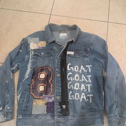 Custom Kobe Bryant "G.O.A.T." Tribute Denim Jacket