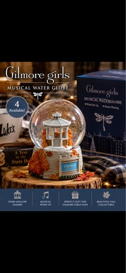 Gilmore Girls Musical Water Globe Stars Hollow Gazebo NEW Collectible