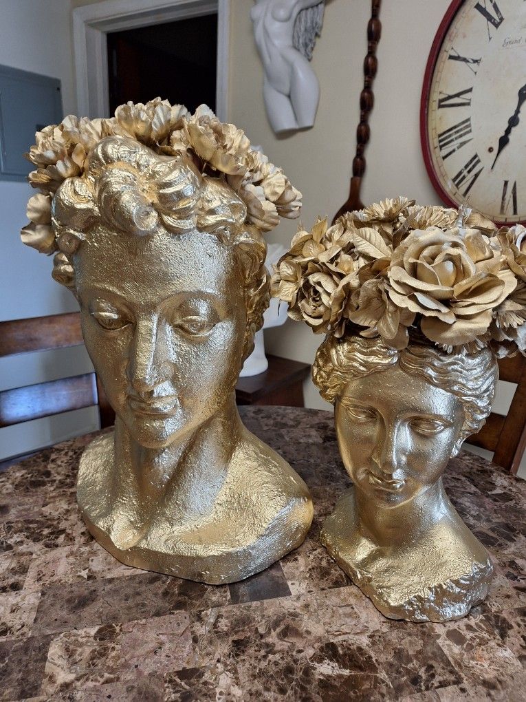 Man And Woman Gold Vases