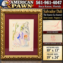 Salvador Dali Divine Comedy Purgatory 21 The Source Signed 32/150 Framed