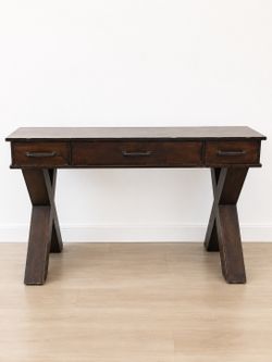 Solid Wood Writing Desk / Console Table – Espresso Finish – 55” Wide