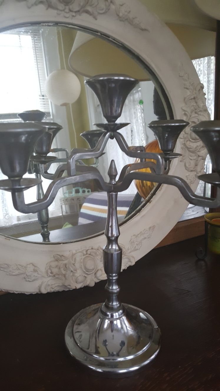 Cool Chrome art deco candelabra farberware brooklyn