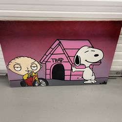 Snoopy And Stewing Painting 
