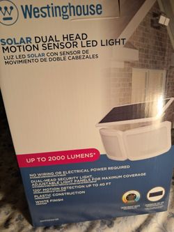Solar Dual Head Motion Sensor Light