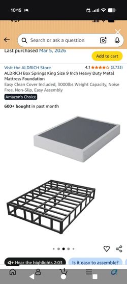 King box spring