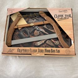 Craftsman Vintage Zebra Wood Saw 