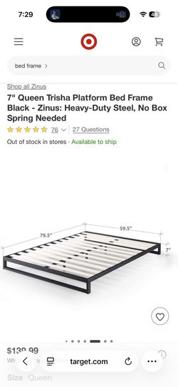Queen Bed Frame And Mattress