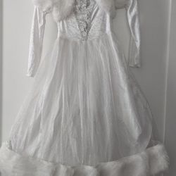 Kids White Costume Dress - Size 8 