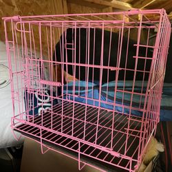 Small pet crate with removable tray