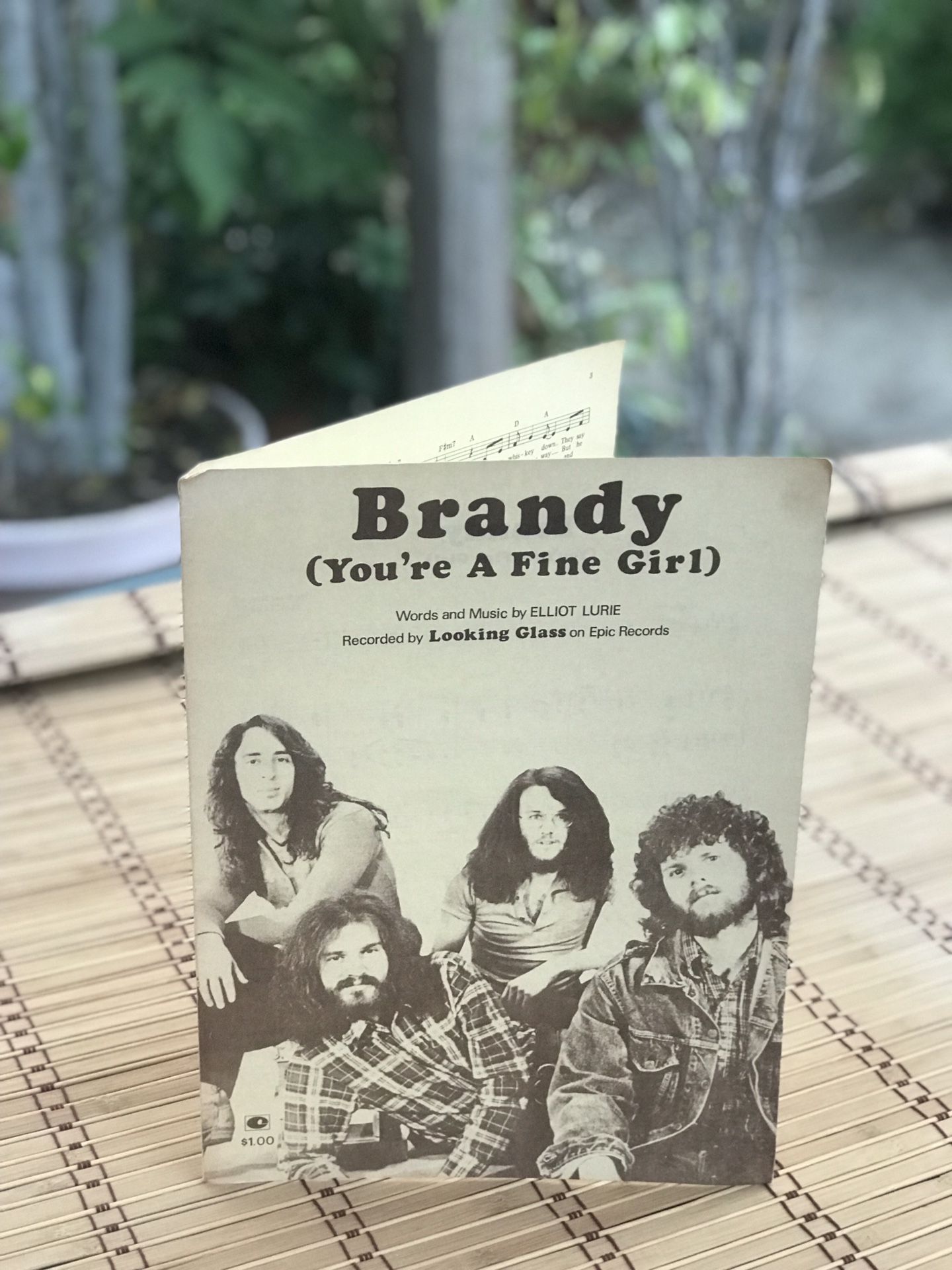 Vintage 1972 Original Sheet Music -By LOOKING GLASS ; “ BRANDY “ You’re A Fine Girl” 1972