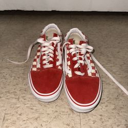 Red Checker Print Vans