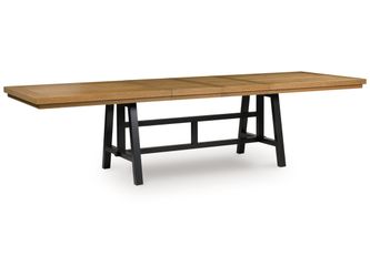 Galliden Black/Brown RECT Dining Room EXT Table