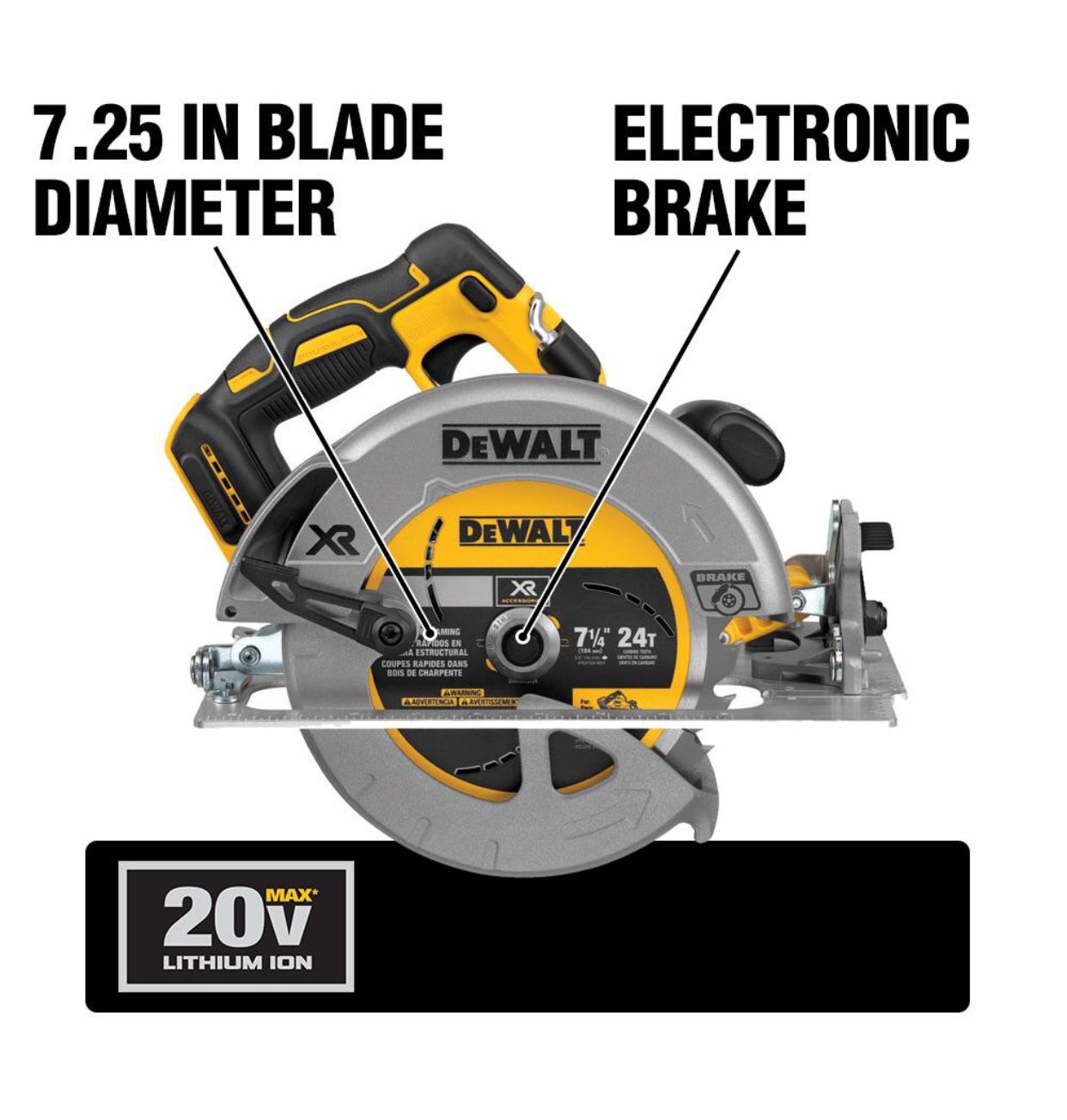 DEWALT 20-Volt MAX 7-1/4 in. Circular Saw Tool Only)