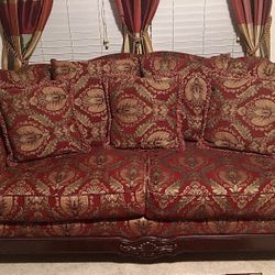 SOFA, LOVESEAT, LOUNGER, & MATCHING END TABLES