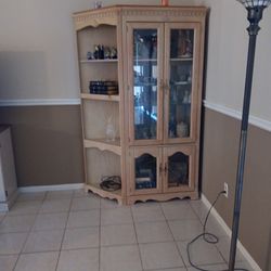 2 Display Cabinet  W Shelves W/ Lights