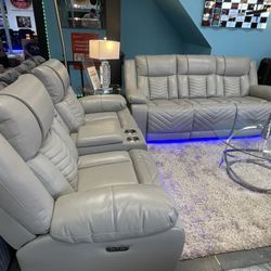 Hot Sale! Power Reclining Sofa & Loveseat Set