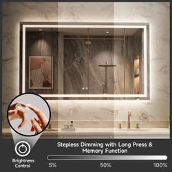 48"x32" LED Front-Lit Bathroom Mirror – Modern Vanity Mirror for 48" to 60" Vanities
