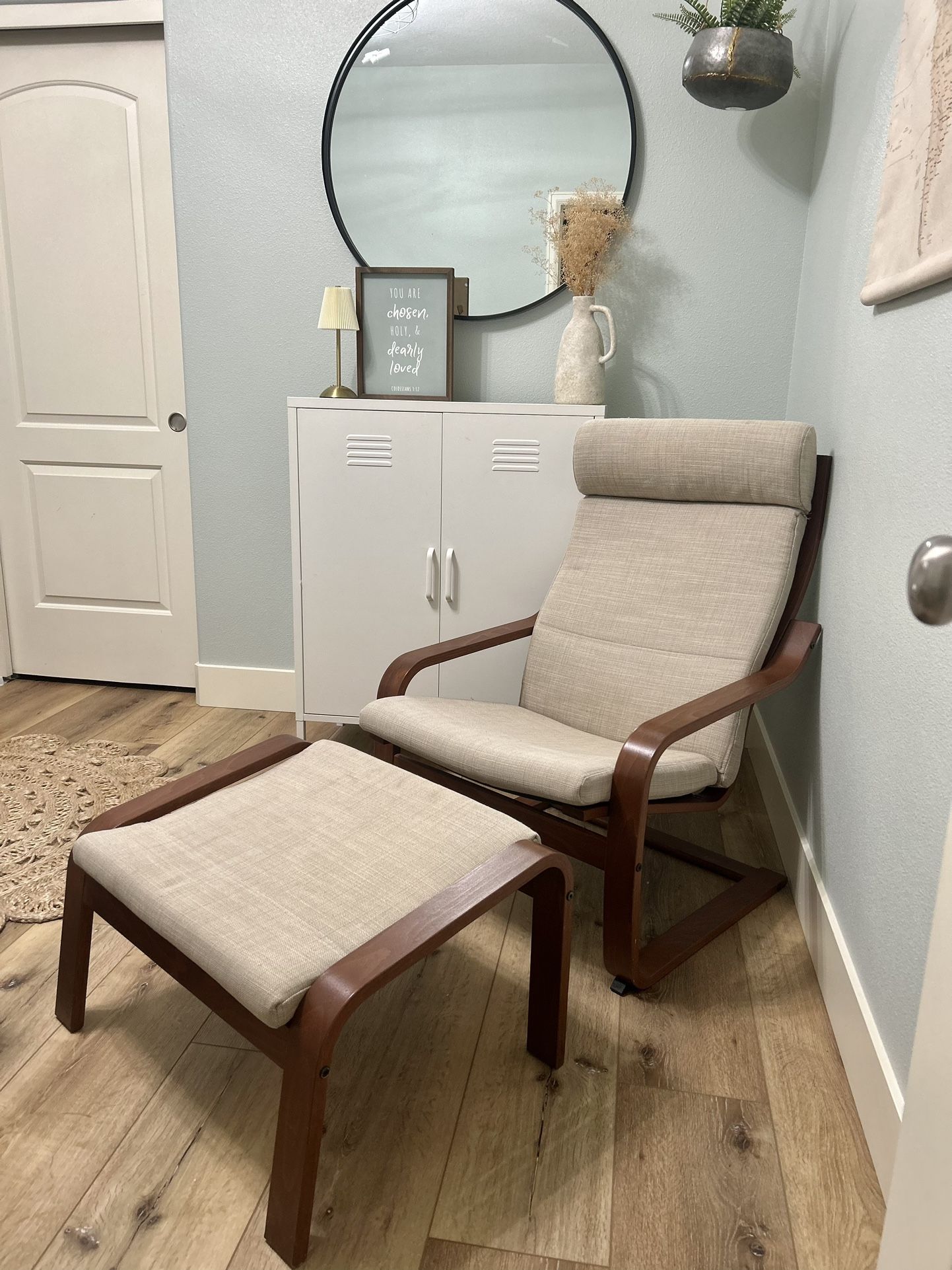 Armchair and ottoman