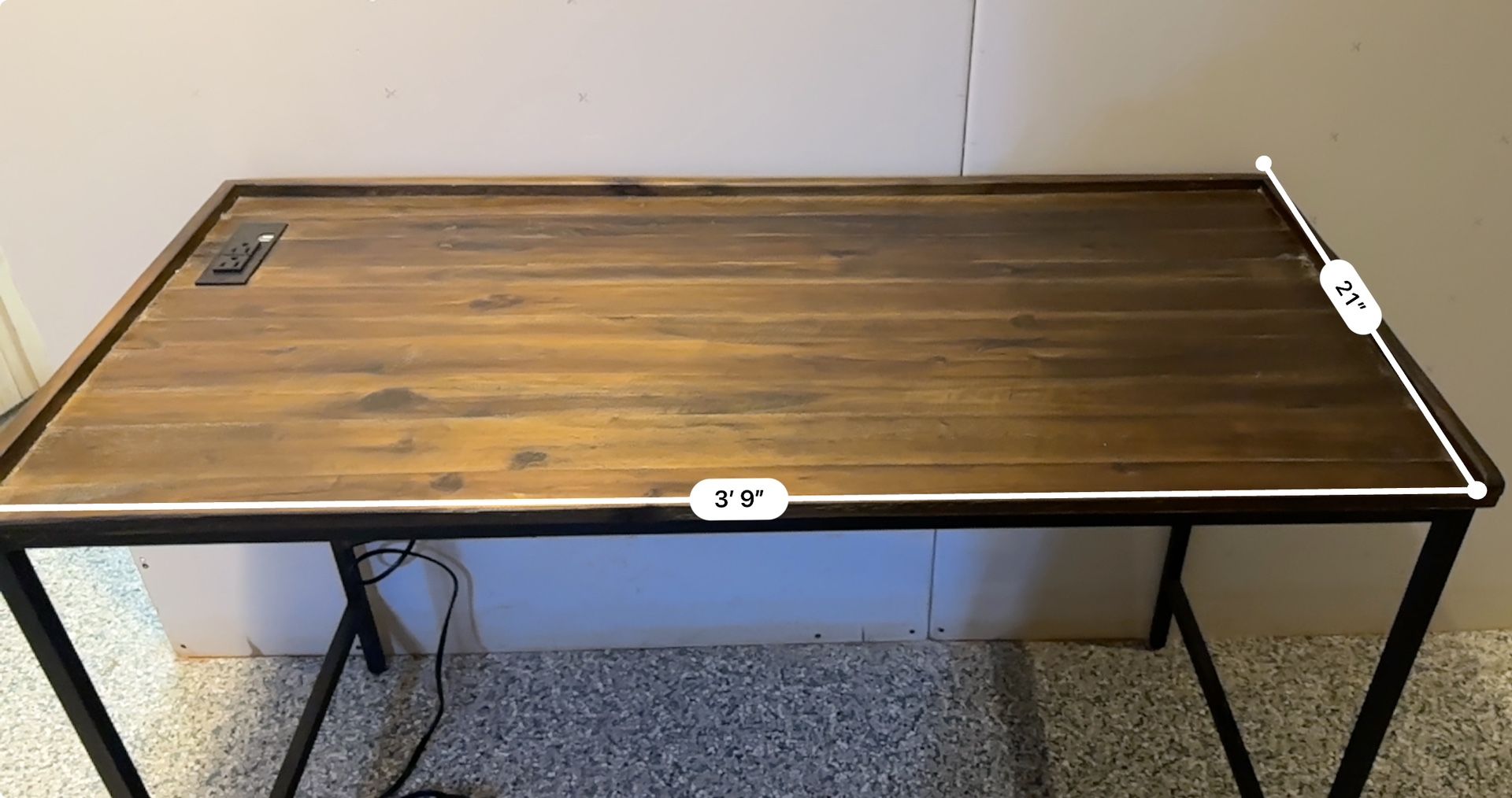 Desk with Outlets and USB Ports