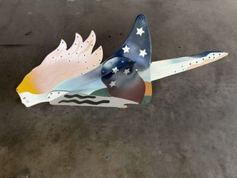 Vintage Desert Woman Weather Vane / Metal / Cactus Sun Stars
