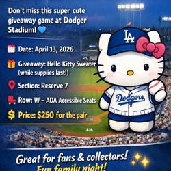 Dodgers Game Hello Kitty Sweater Giveaway 