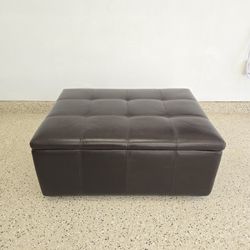 Almost New Leather Storage Ottoman 