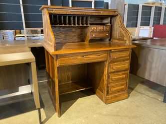 Old School Roll-Top Writing Desk