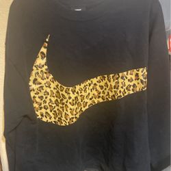 nike leopard  sweatshirt