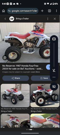 4 sale Honda fourtrax 250 4 wheeler 1987