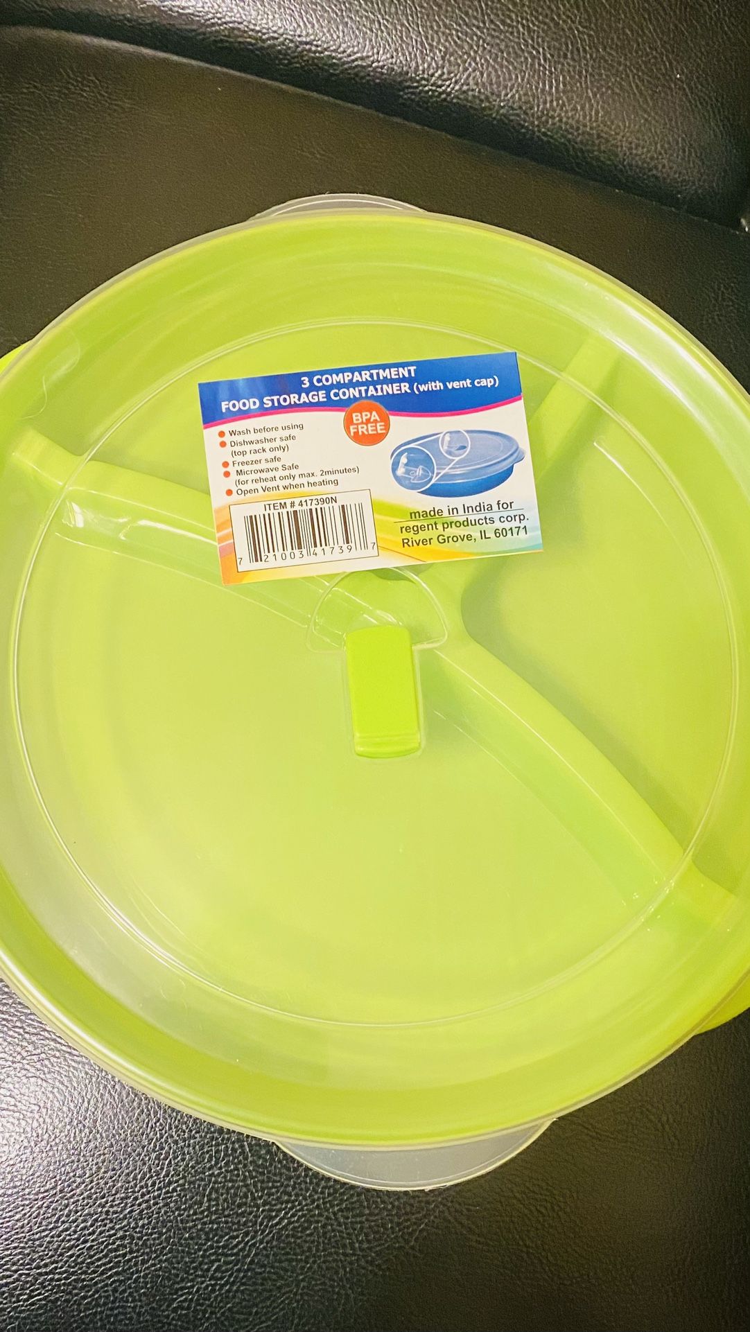 3 Compartment Food Storage Container