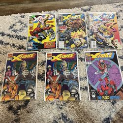 Marvel Comics X-Force 6 Issue Volume 1 Lot. Keys, Newsstand.