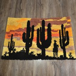 Vintage 70's floor rug