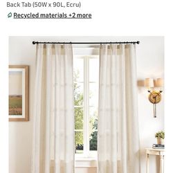 90x50” 2-panel curtain, new