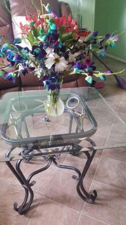 Glass coffee table