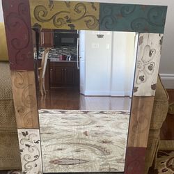 Hobby Lobby Hand Crafted Wood Mirror