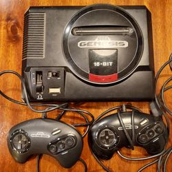 Sega Genesis 16-Bit Console with 3 Controllers