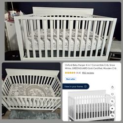 Oxford Baby Harper 4-in-1 Convertible Wooden Crib