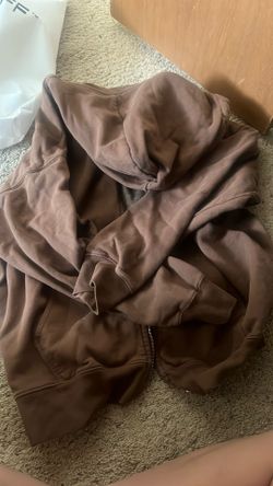 Brown Brandy Melville zip up hoodie