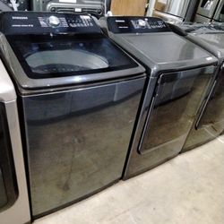 Samsung Washer And Dryer Electric Black Stainless