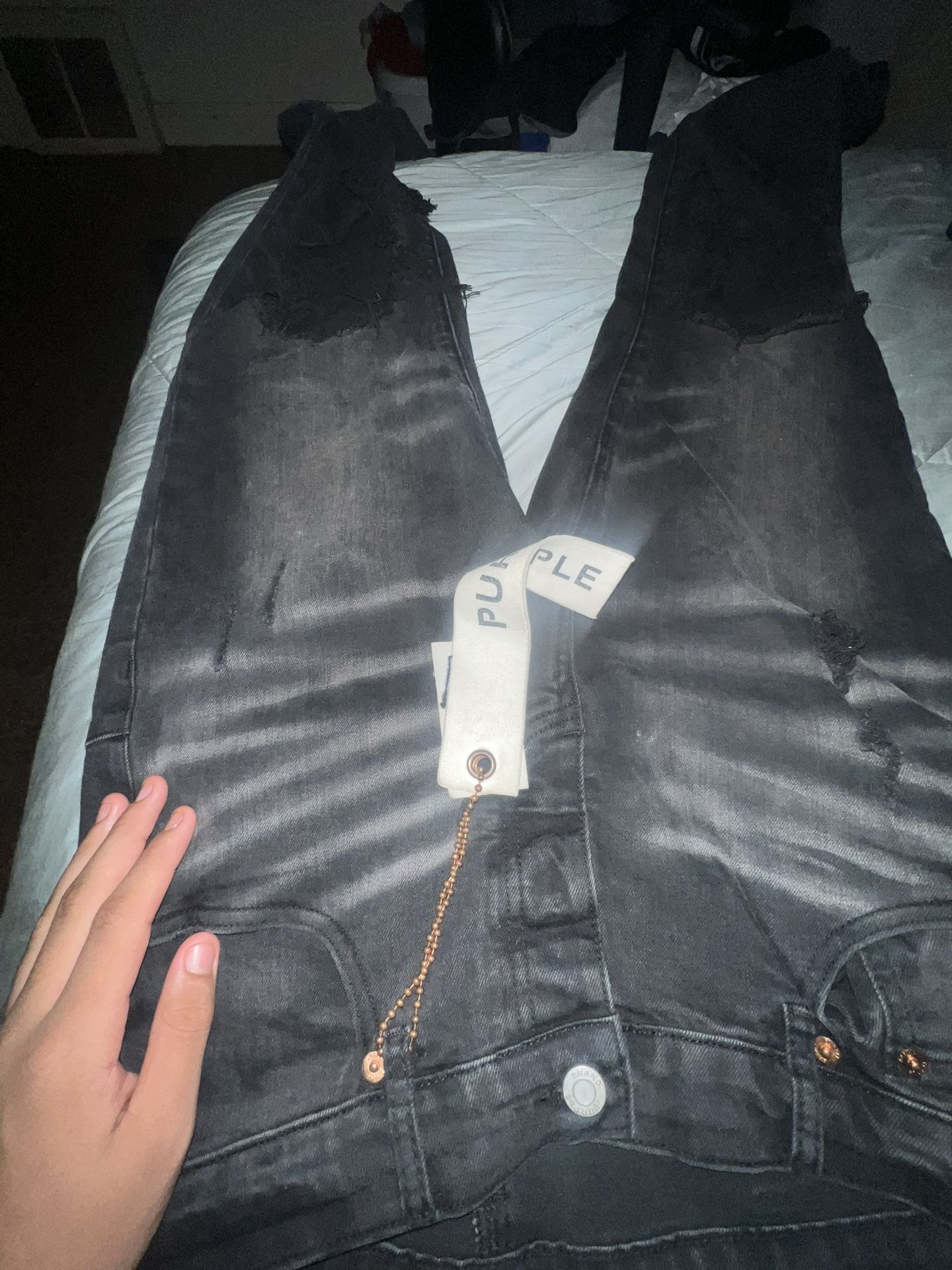  Black Purple Jeans 