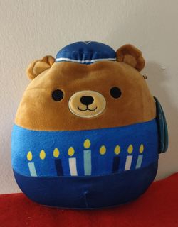 Squishmallows Kofi the Hanukkah Bear 8" Plush. Teddy Bear, Squishy Plushy