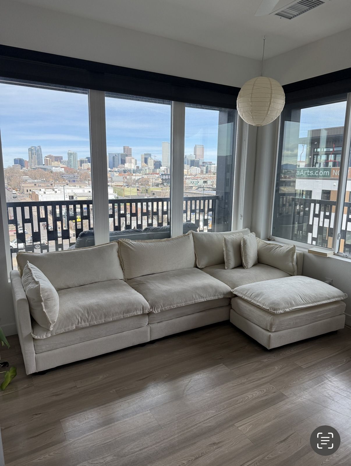 Cream/White Cloud Sectional